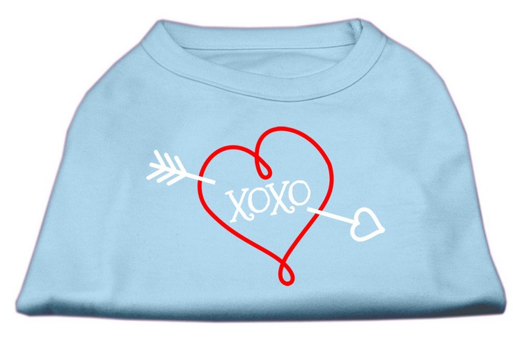 XOXO Screen Print Shirt Baby Blue Lg